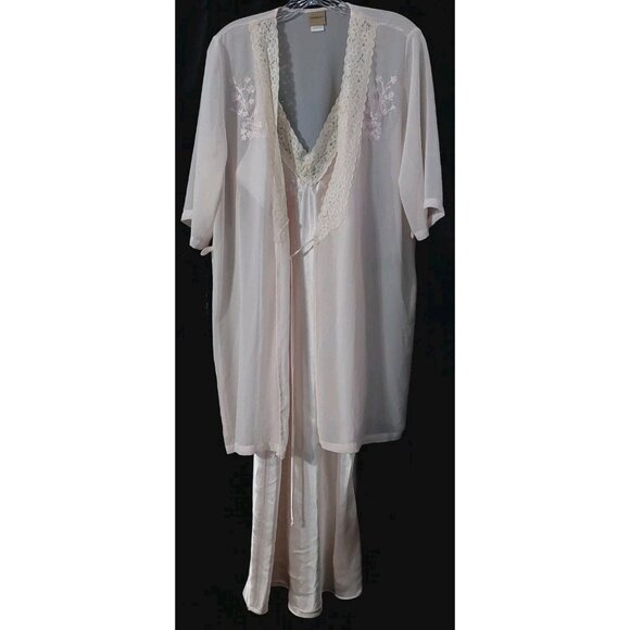 Mazzini Nightgown Size Small Lingerie Negligée Light Pink Gown & Robe READ - Picture 1 of 16